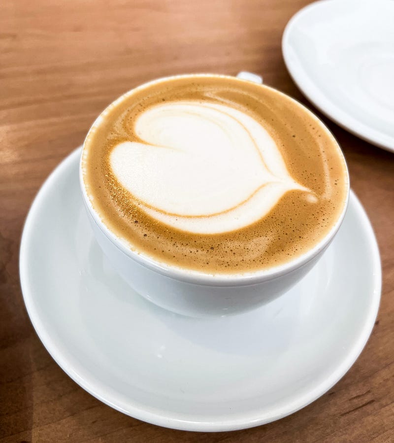 Enjoying a delicious cup of coffee in a cafe