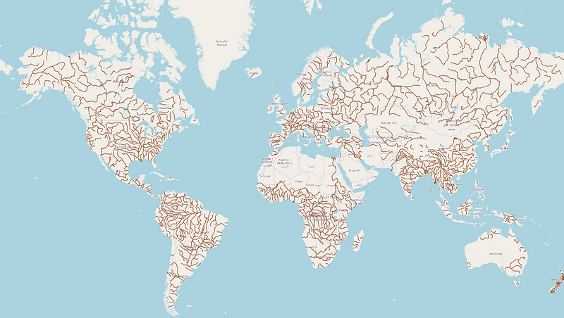 Line data example using QGIS