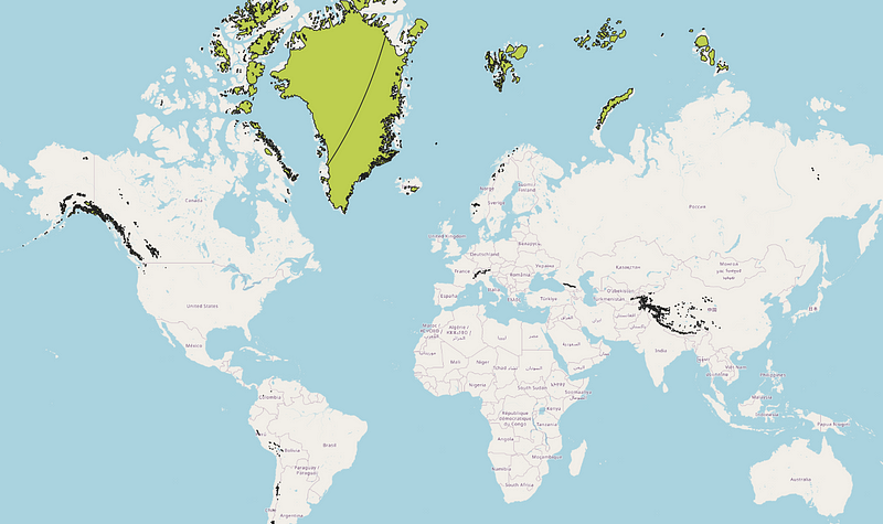 Polygon data example using QGIS