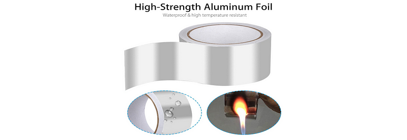 Aluminum tape for securing air filter