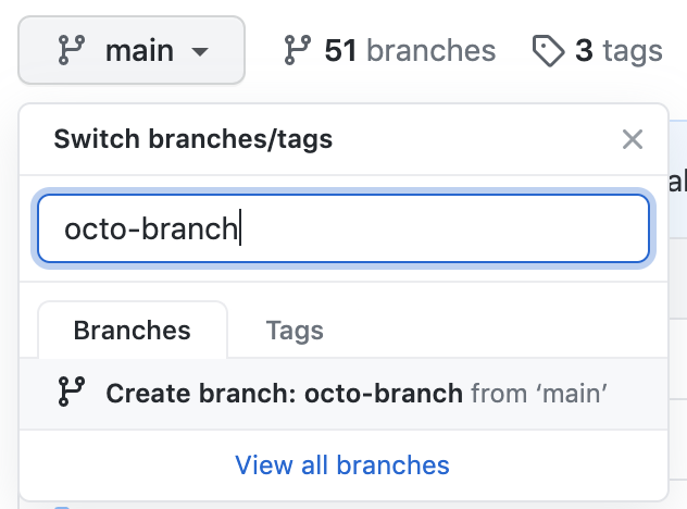 Visual representation of branch naming conventions