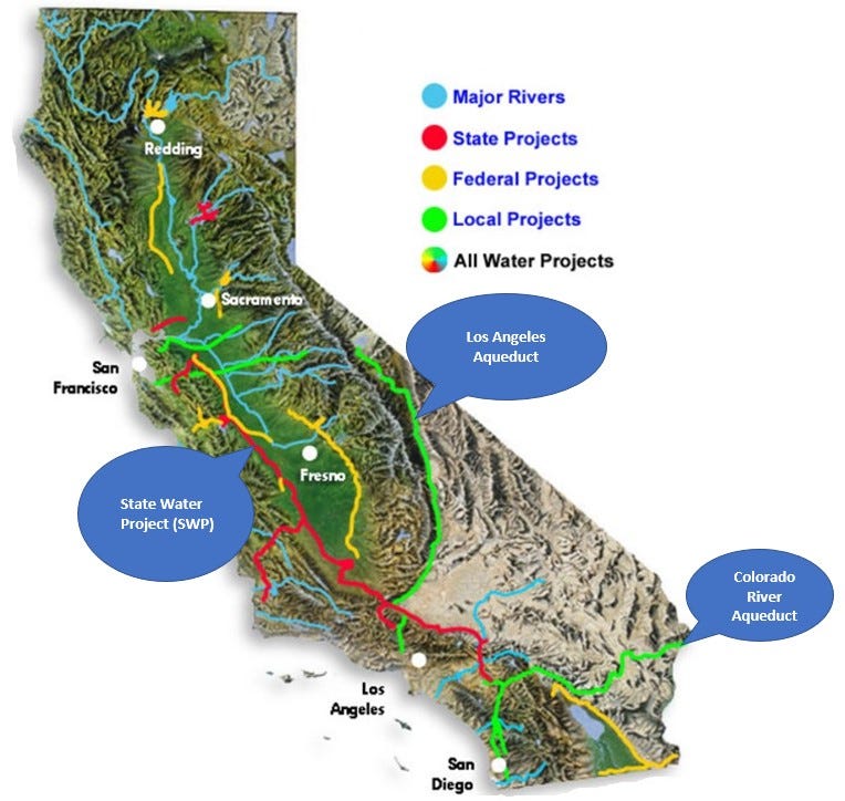 California water pipeline map