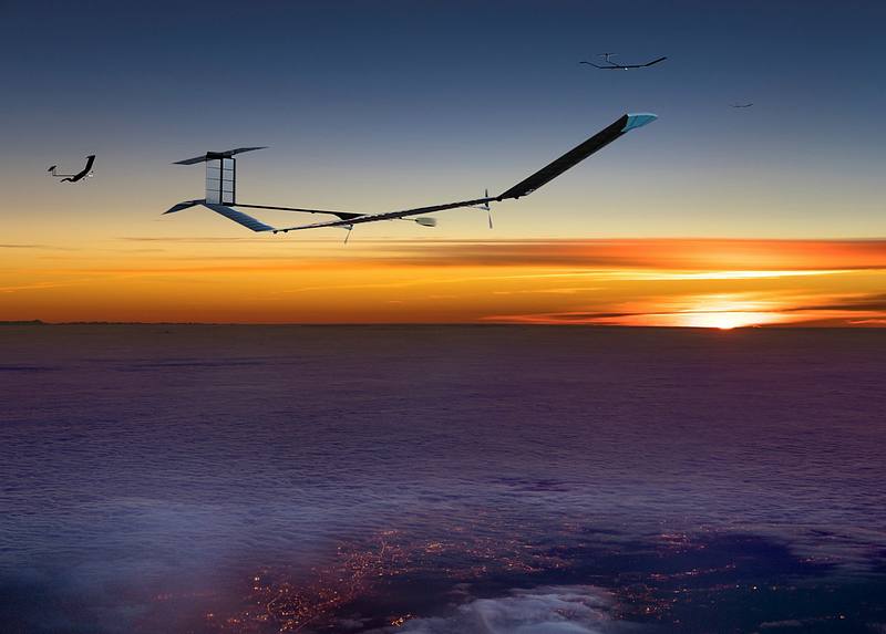 Airbus Zephyr drone soaring above the clouds