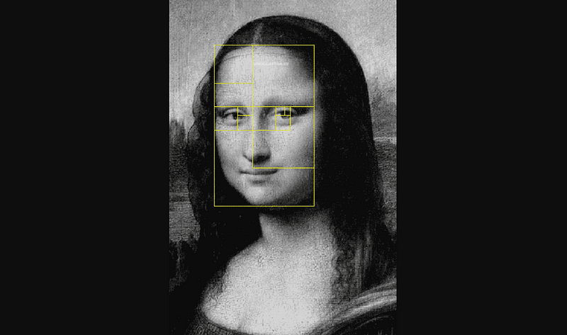 Golden rectangle in the Mona Lisa