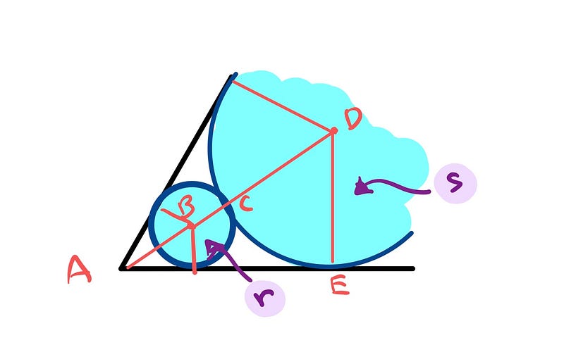 Diagram indicating points A, B, C, D, and E