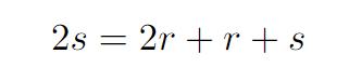 Mathematical equation relating circles