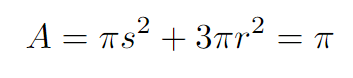 Representation of shaded area calculation