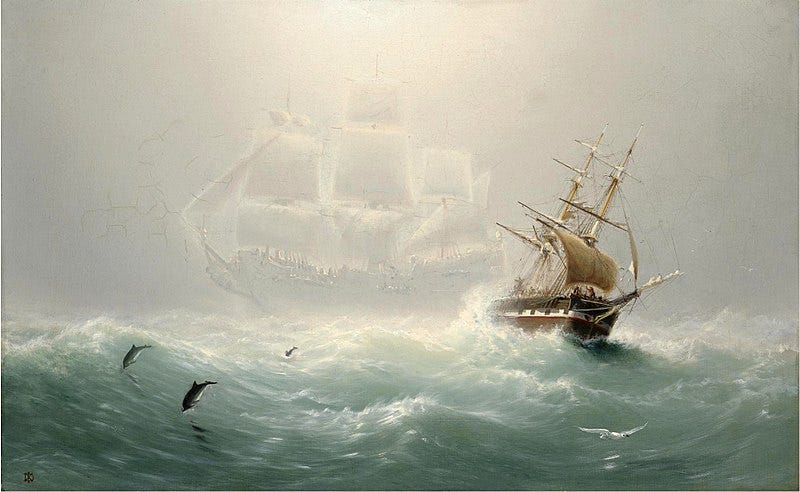 Artistic representation of the Flying Dutchman