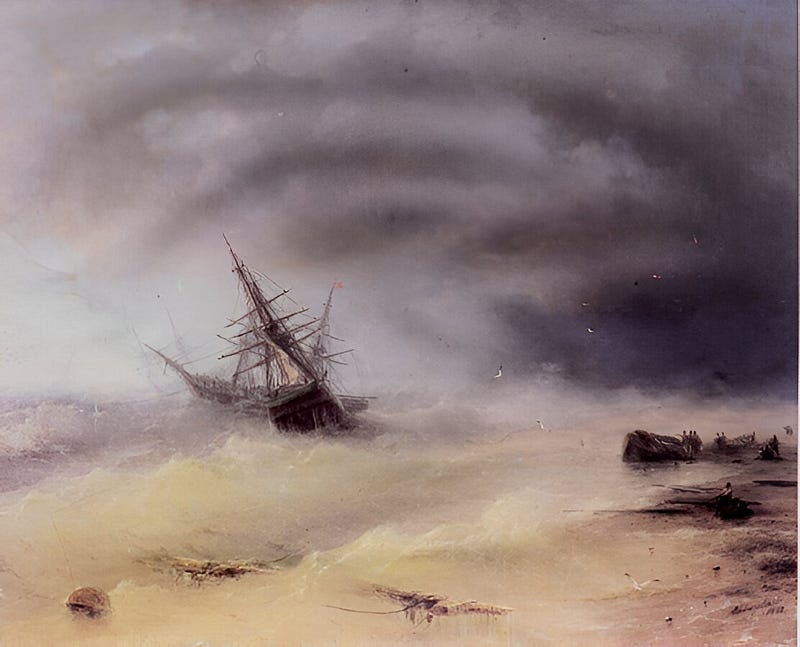 Artistic interpretation of the Mary Celeste