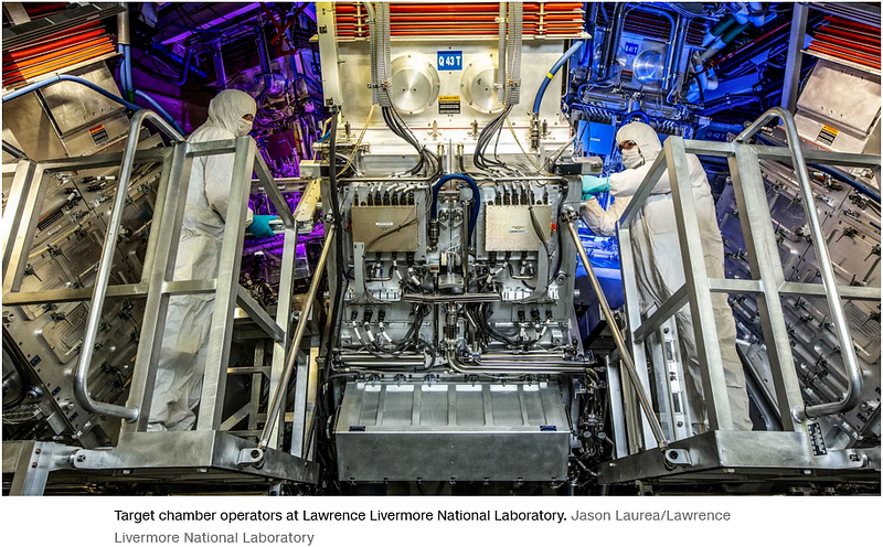 Scientists working on hydrogen fusion