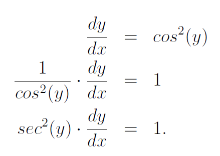 Integrating secant squared.