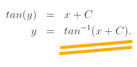 General solution representation.