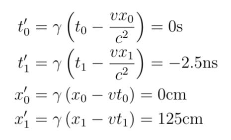 Lorentz transformation details for the net and snake.