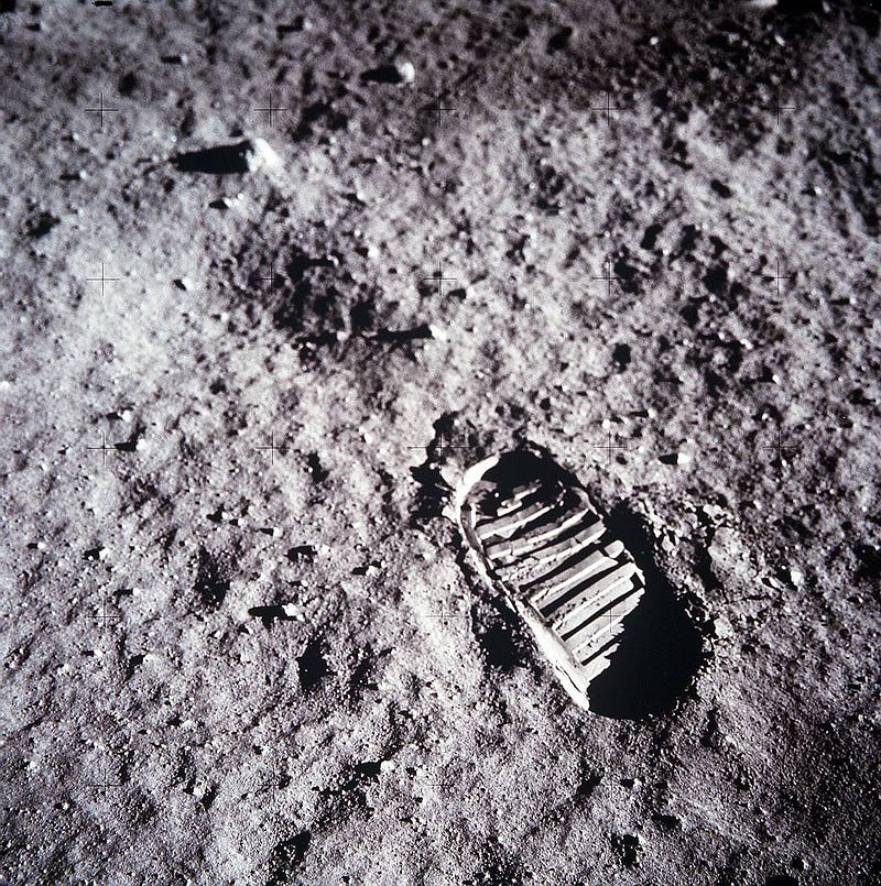 Astronaut Bootprint on the Moon