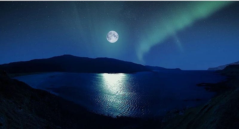 The Moon's calming presence in the night sky