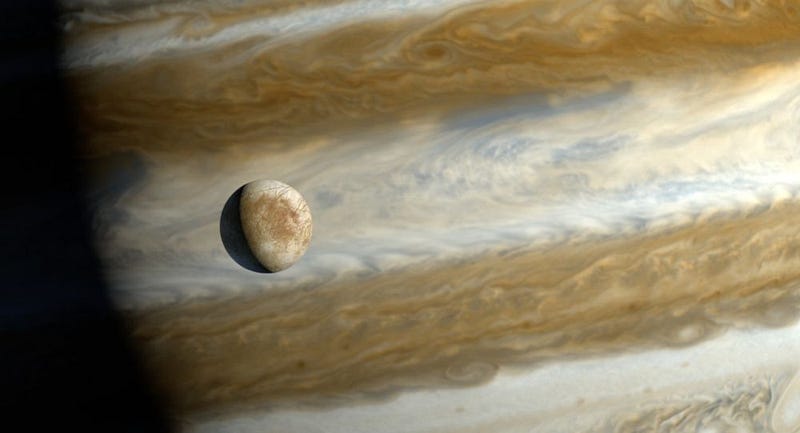 Artist's concept of Europa's salty oceans