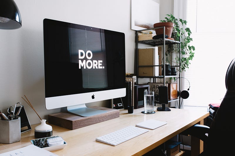 A serene workspace promoting effective time management