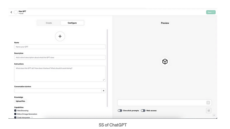 Configuration Page for CustomGPT