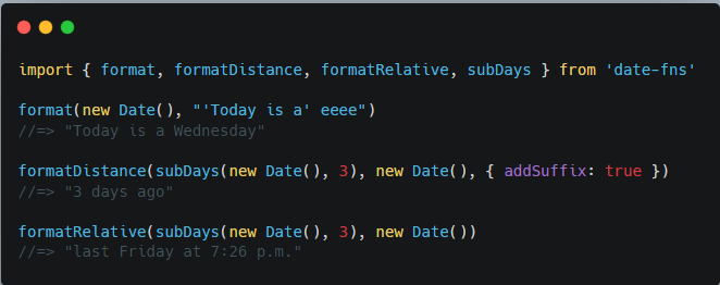 date-fns - Modular Date Utility Library