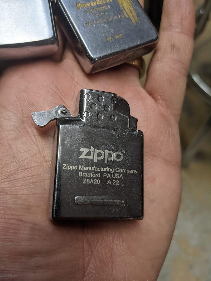 Butane insert for revitalized Zippo lighter