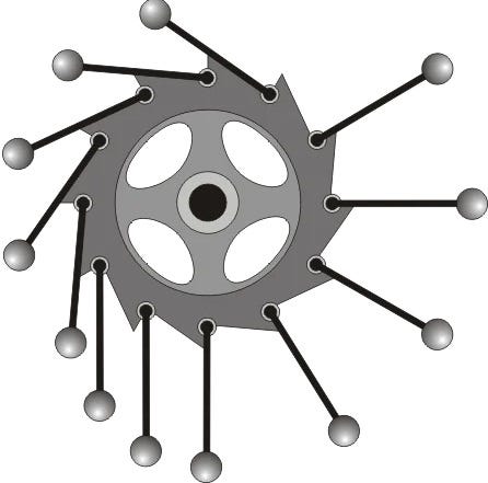 Modified version of Bhaskara II's perpetual motion machine