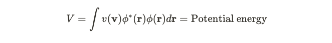 Interaction of the field with external potential