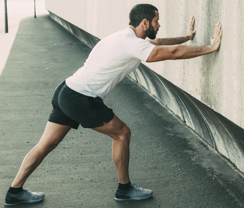 Dynamic Wall Calf Stretch Demonstration