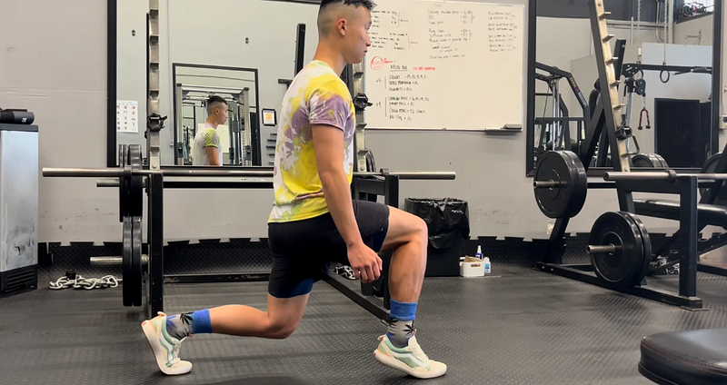 Split squat soleus raise exercise