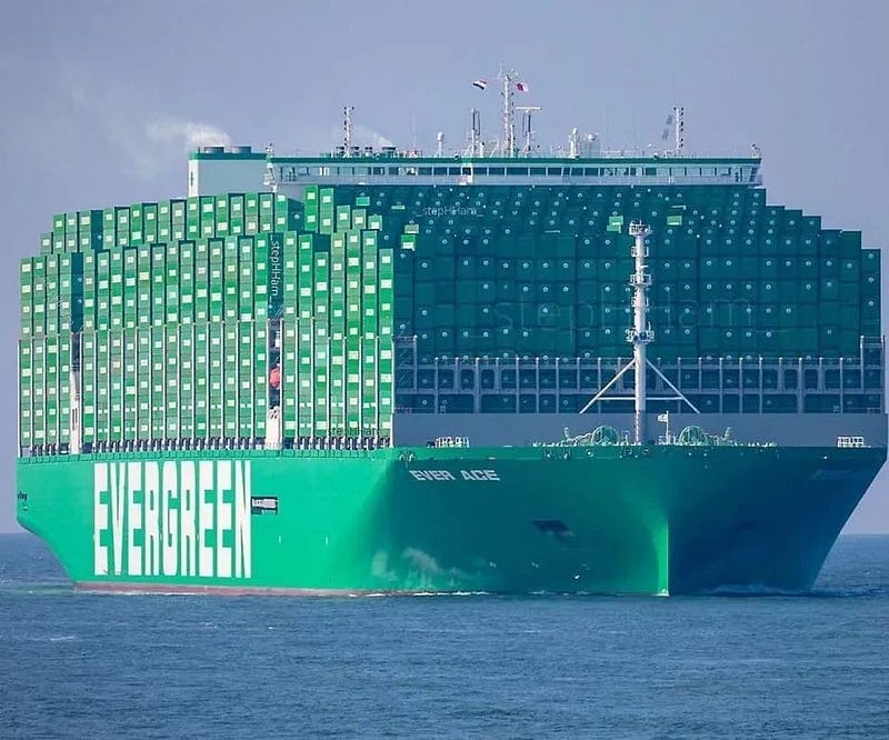 Evergreen, the largest container ship