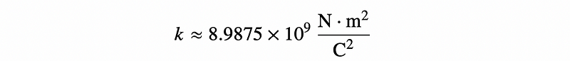 Coulomb’s constant equation