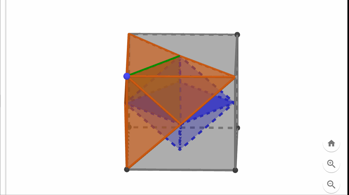 Additional tetrahedrons surrounding the cube vertex