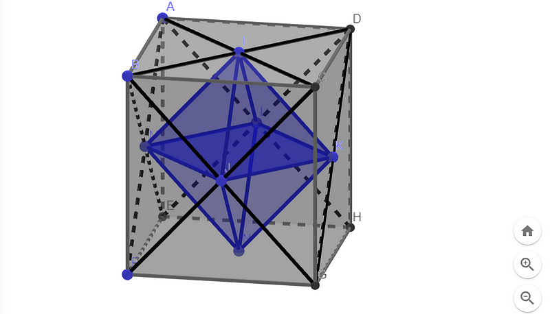 Face diagonals added back to the cube