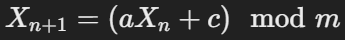 Mathematical representation of PRNG formula