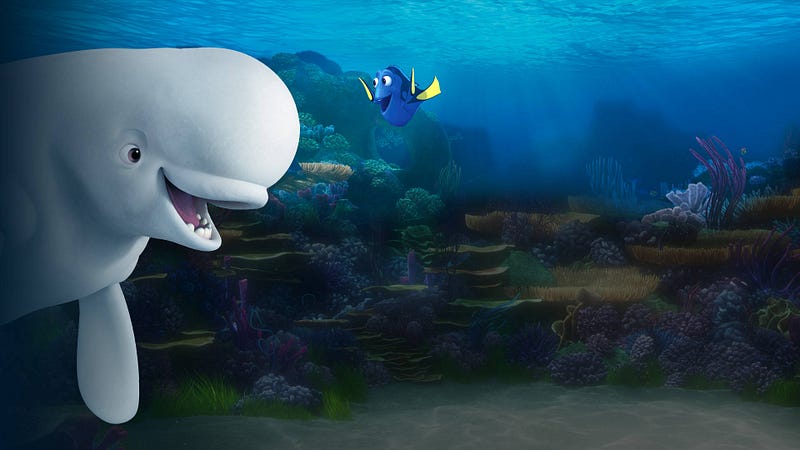 Beluga whale as a symbol of friendship and comfort